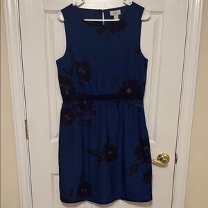 LOFT Navy Floral Dress
